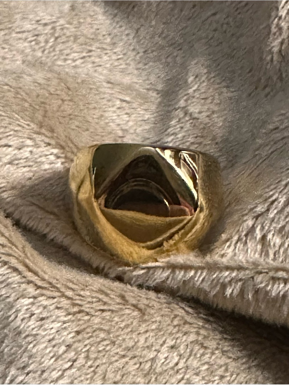 Gold Tone Ring - by Plunder size 6